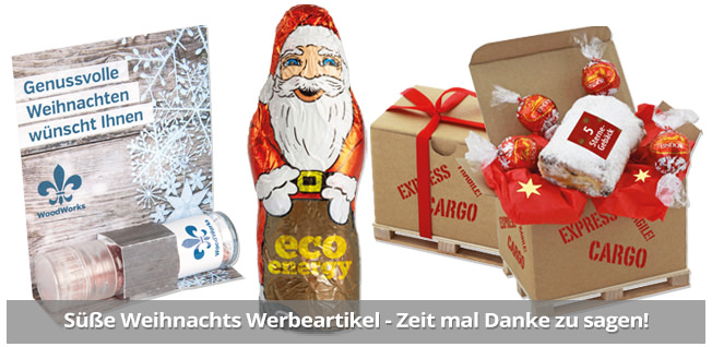 Süße Weinachts Werbeartikel von SweetPromotion.