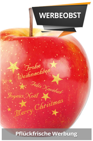 Obst Werbemittel oder Werbeobst hier gesund und lecker. Werbeobst mit Logo bedrucken und werben