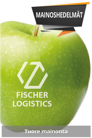 Hedelmät mainostuotteina tai mainoshhedelmät – terveellisiä ja herkullisia. Mainoshhedelmät logolla painettuna mainostarkoituksiin