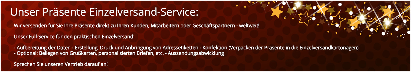 Weihnachtspräsente Einzelversand-Service