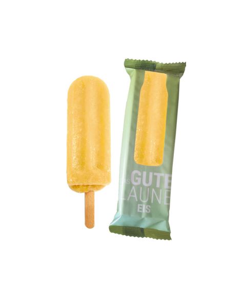 90 ml apple sorbet ice cream in flow pack with all-round advertising print