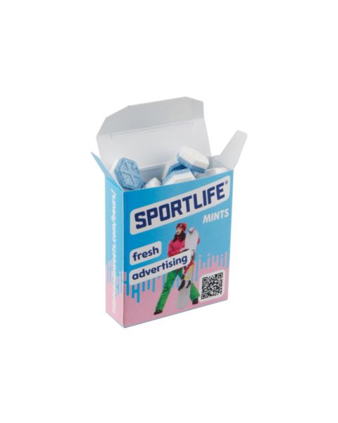 20 g Sportlife peppermint tablets in printable folding box