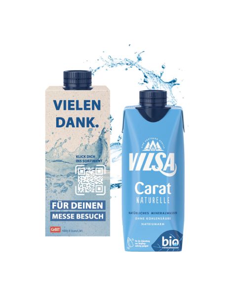 500 ml VILSA organic mineral water natural Tetra Pak in promotional box
