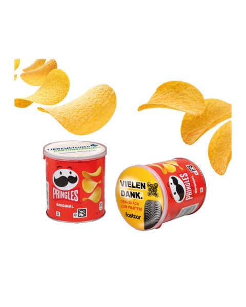 Pringles Mini with a promotional insert in the lid