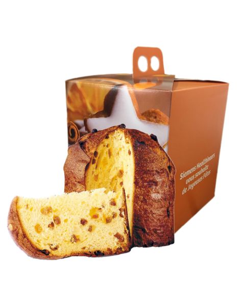 750 g Panettone klassisch in einer Faltschachtel mit Werbeanbringung
