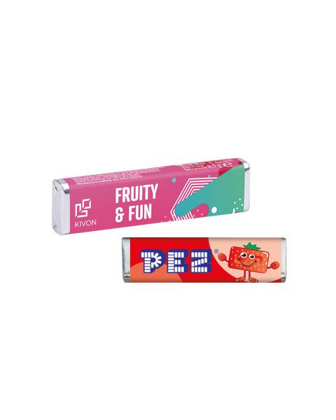 PEZ strawberry lemon with promotional sleeve