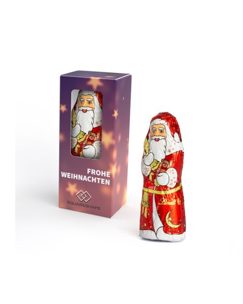 10 g Lindt Santa Claus in window box with custom printing
