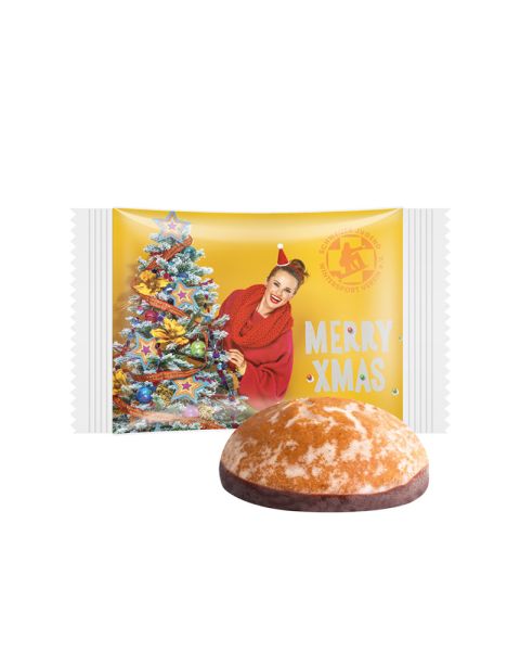 Bahlsen Mini Lebkuchen im recyclingfähigen Papierflowpack mit Werbedruck