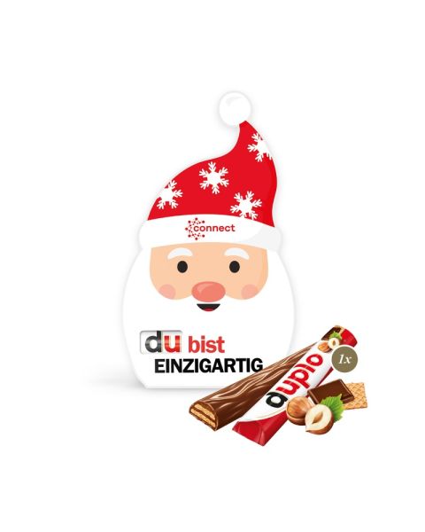 Christmas advertising card with Duplo and all-round advertising print