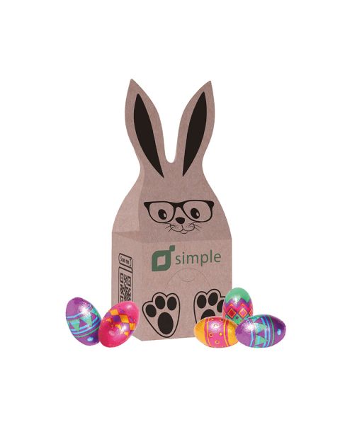 Easter business gift Klett Easter eggs with advertising print