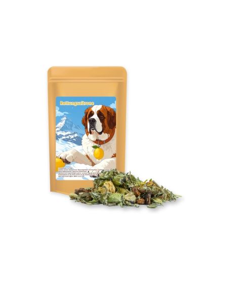 11 g Kräutertee Bergtee & Zitrus im Mini Doypack mit Werbeetikett