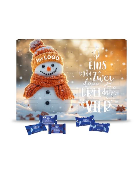 Wand-Adventskalender Klett Fairtrade® Schokolade und Werbedruck