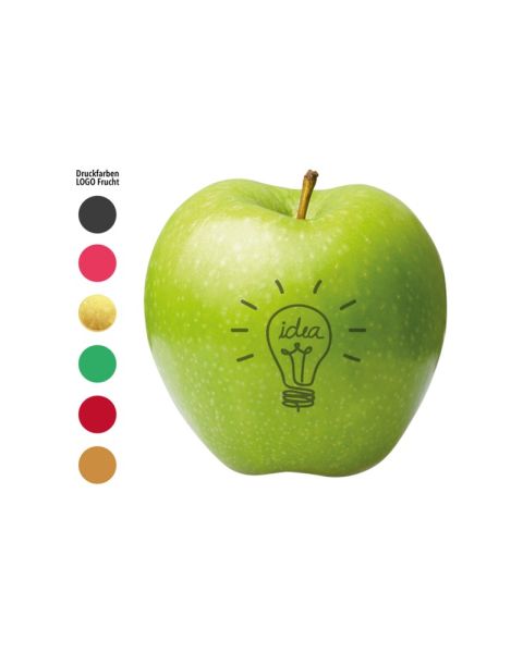 LogoFruit green apple with standard print Brainstorming