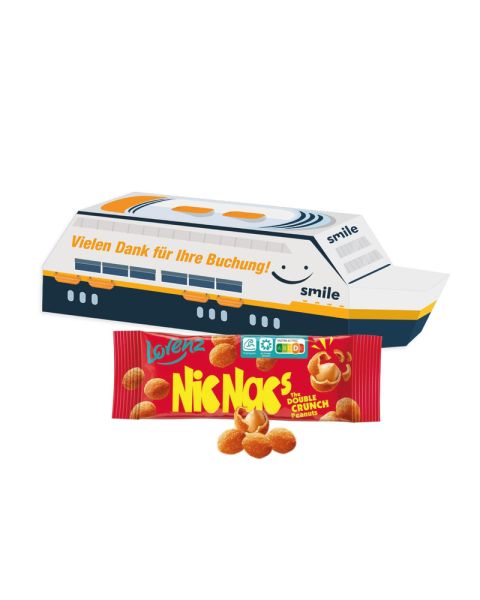 3D Präsent Schiff mit Lorenz Nic Nac's und Werbedruck