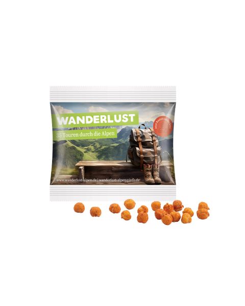 Paprika chickpeas in promotional bag with promotional print