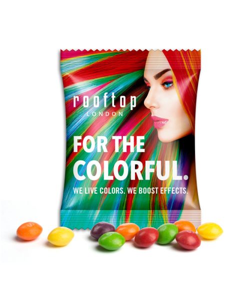 Skittles im Werbetütchen mit Logodruck