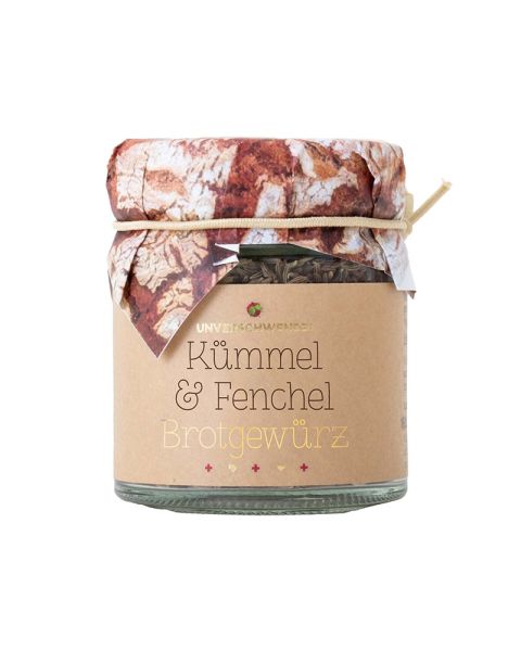 60 g BIO Kümmel & Fenchel Brotgewürz mit bedruckbarem Gläserdeckchen