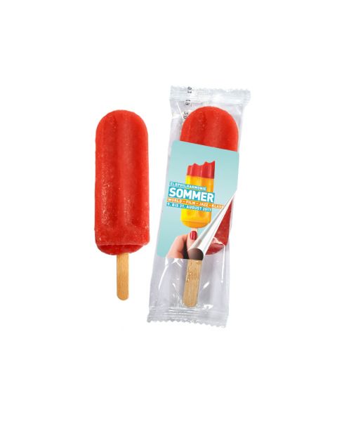 90 ml strawberry daiquiri sorbet ice cream with advertising label