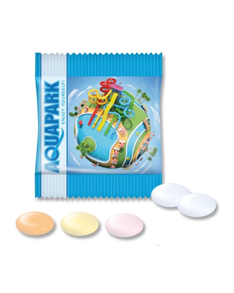 2er mentos im Werbeflowpack mit Logodruck