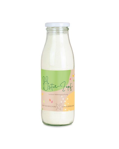 300 g Easter yeast plait baking mix in a bottle with promotional label