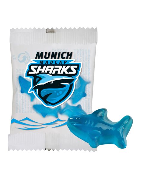 Special shape MINI fruit gums in promotional flow pack