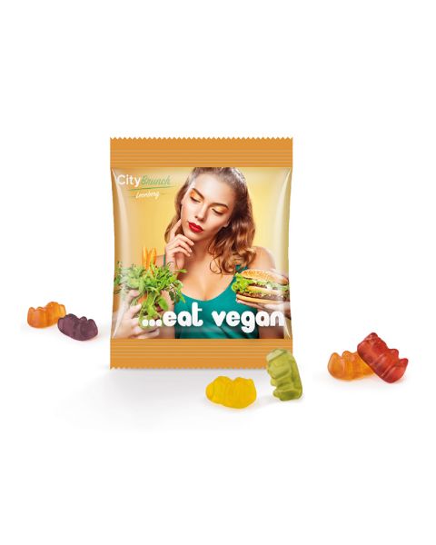12 g vegan mini bear bags with logo print
