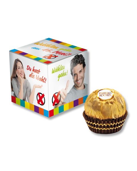 Mini promo cubes Ferrero Rocher with logo print