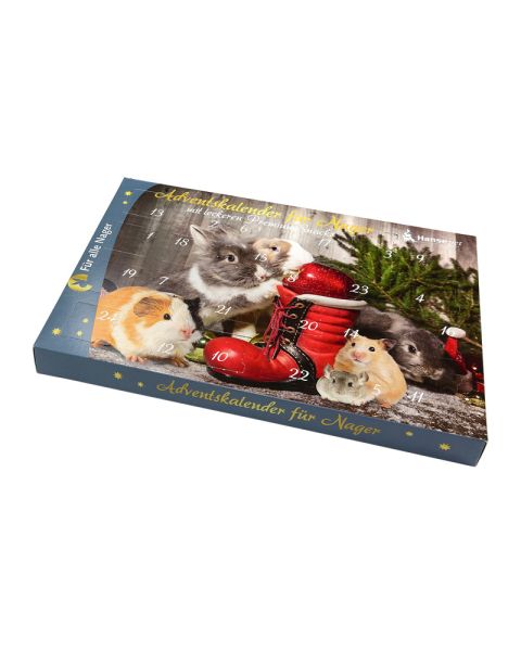 Adventskalender mit Werbedruck für Kaninchen und Nager