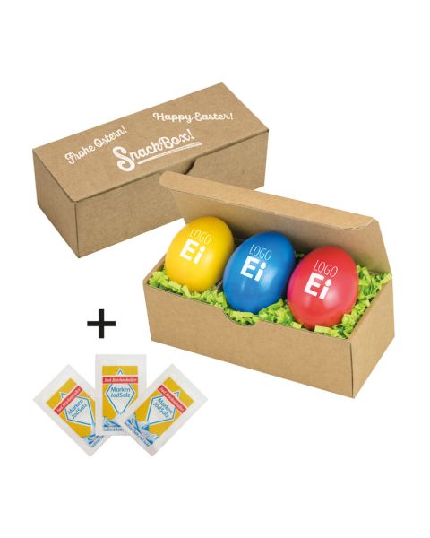 Logo egg snack box with advertising
