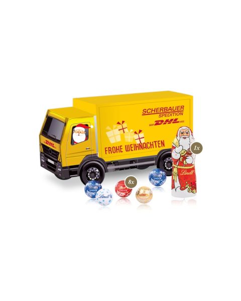 Lindt Christmas Express truck with promotional print