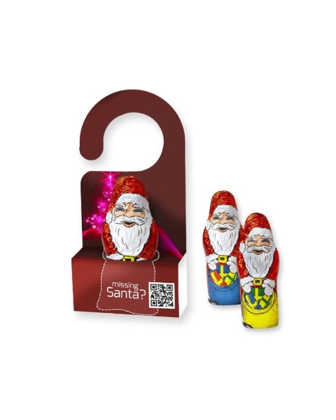 15 g Santa Claus in promotional cardboard box with hanger