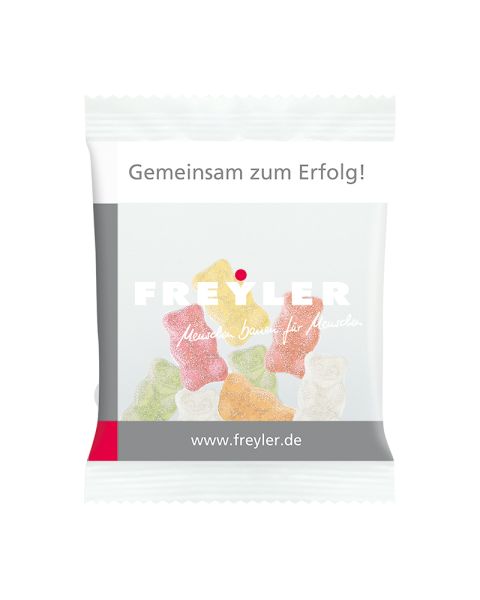 10 g HARIBO Sour Gold Bears in promotional bags with logo print