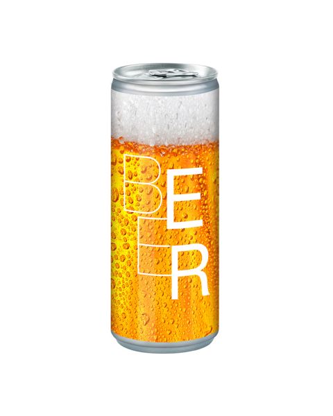 Light beer Pilsner style with promotional print