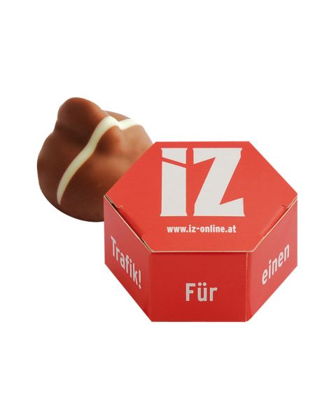 6eck Verpackung mit 1 Praline