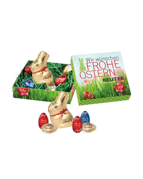 Lindt Easter basket gift with logo print