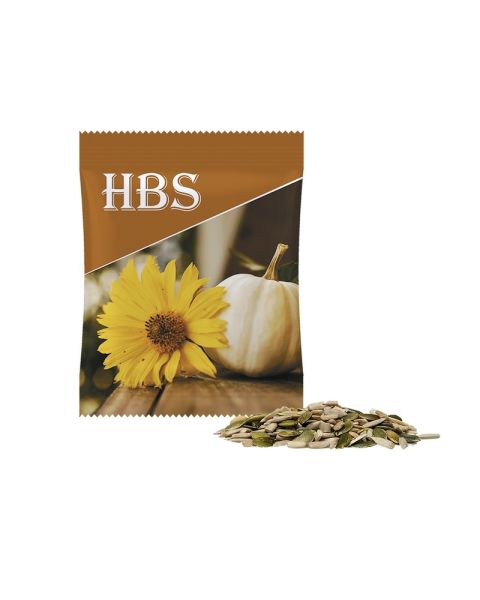 15 g Bio Kürbis-SonnenblumenkernMix im Werbetütchen mit Werbedruck