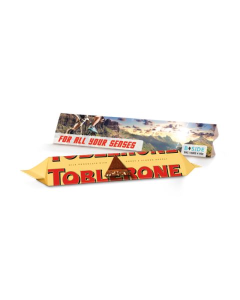 Toblerone Riegel in Werbekartonage mit Logodruck