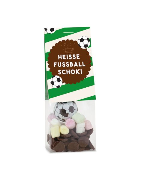35 g Naschbeutel Heisse Fussball Schoki mit Werbereiter