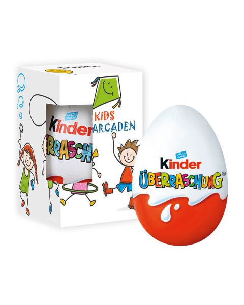 Kinder-Überraschung in Werbekartonage mit Logodruck
