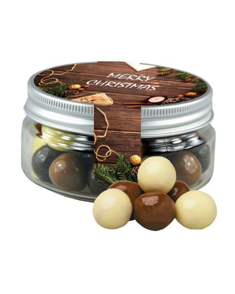 40 g Bio Knusperkugel-Mix in Sweet Dose mit Werbe-Flügeletikett