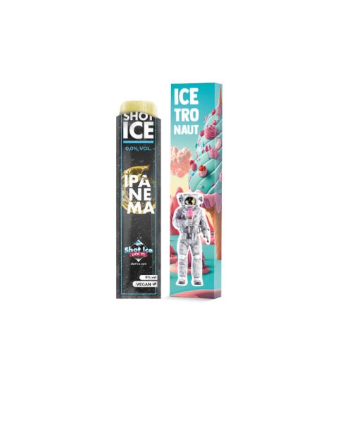 1 shot Ice Icy Ipanema in promotional cardboard packaging with logo print