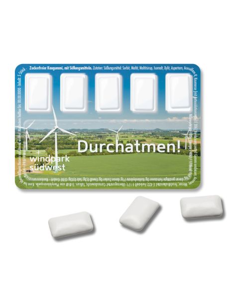 Chewing gum Smart Card promotional card with logo print