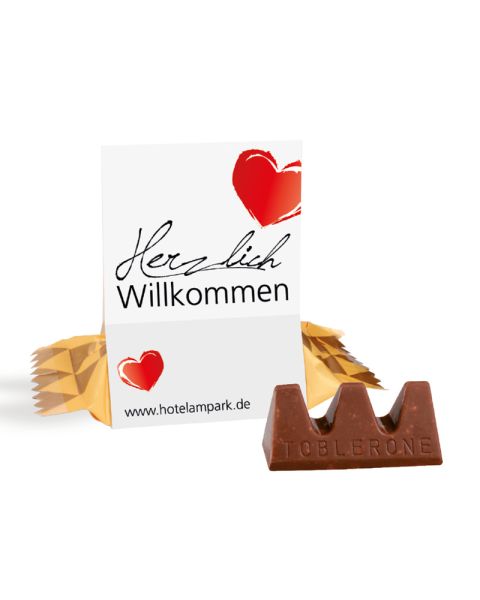 Toblerone Mini in promotional display with logo print