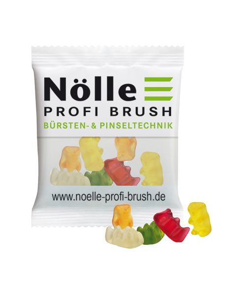 6.5 g HARIBO mini gold bears in promotional bags with logo print