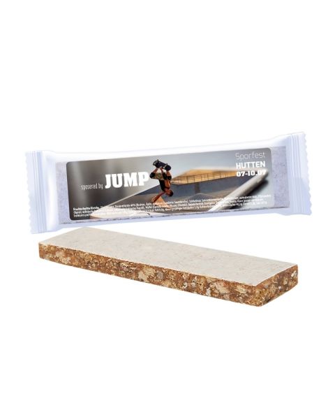 Express cherry fruit bar in flow pack with promotional label