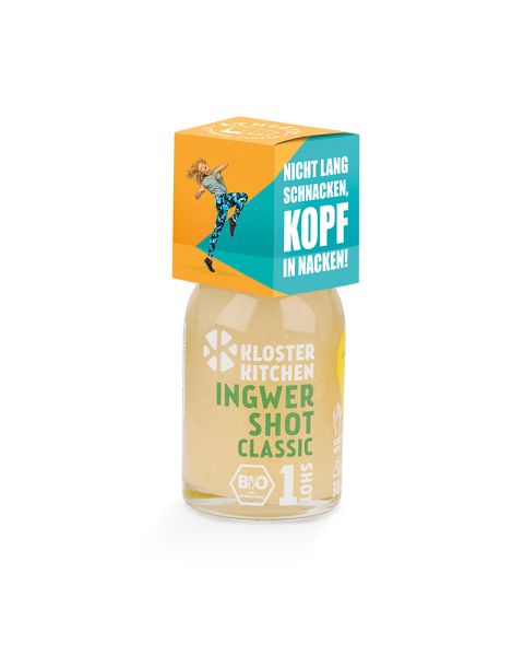 30 ml organic ginger shot with promotional cap