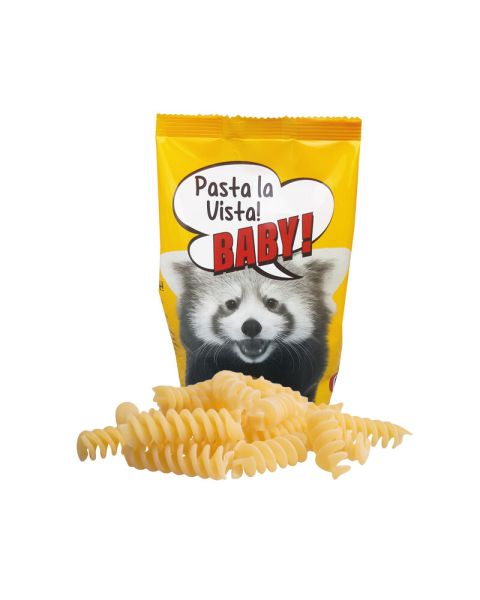 200 g byodo organic pasta spirals, light, in stand-up pouches with promotional print