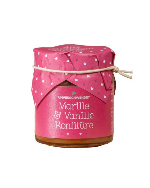 130 g Marille & Vanille Konfitüre mit bedruckbarem Gläserdeckchen
