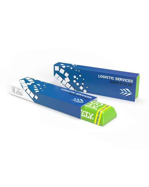 47 g Tony's Chocolonely dark chocolate bars with almonds and sea salt in promotional slipcase