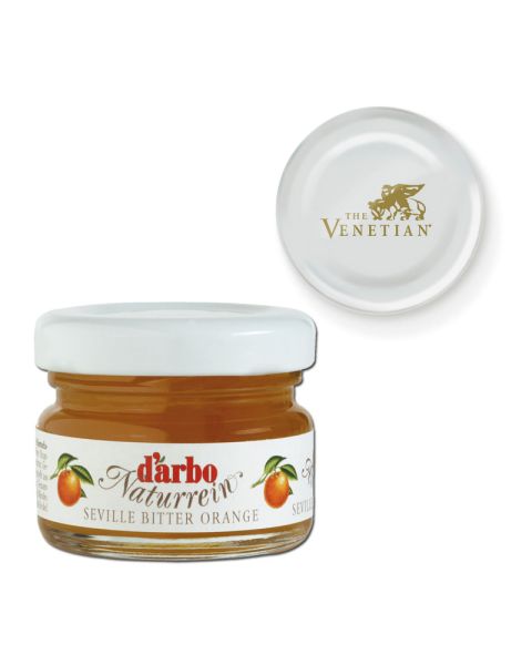 28 g Bitterorangen Marmelade im Miniglas mit individueller Deckelbedruckung